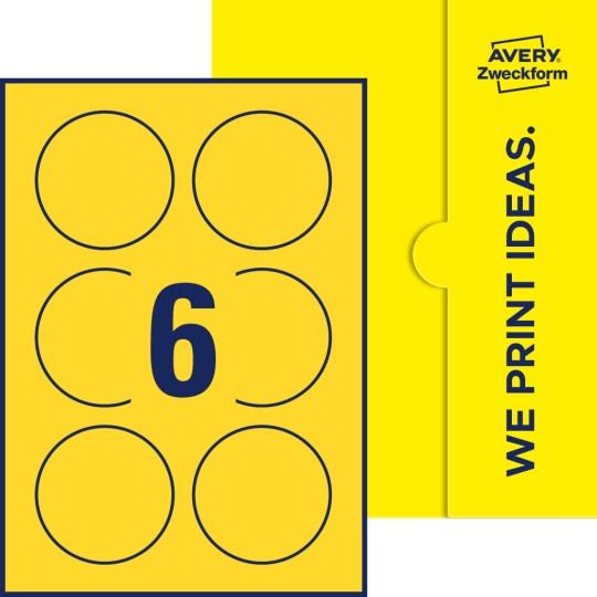 6 st. etiketter per ark.