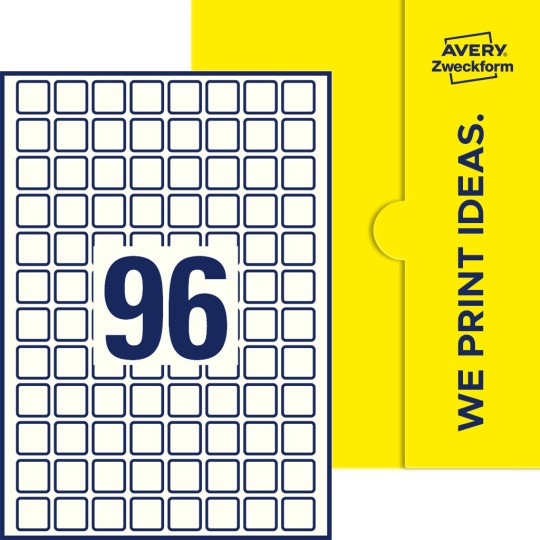 96 st. etiketter per ark.