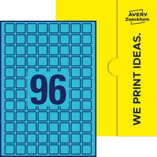 96 st. etiketter per ark.