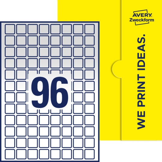 96 st. etiketter per ark.