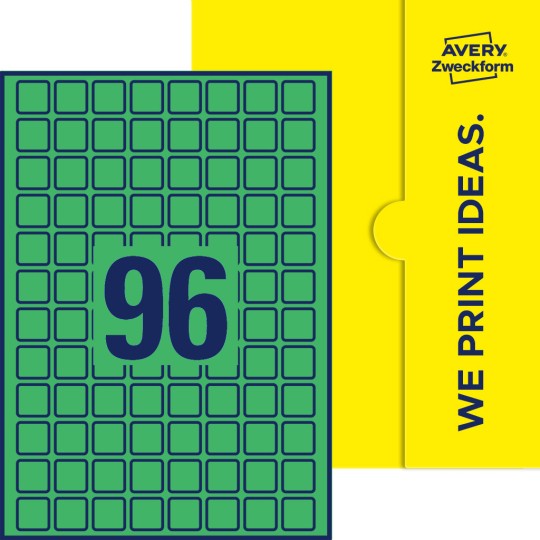 96 st. etiketter per ark.