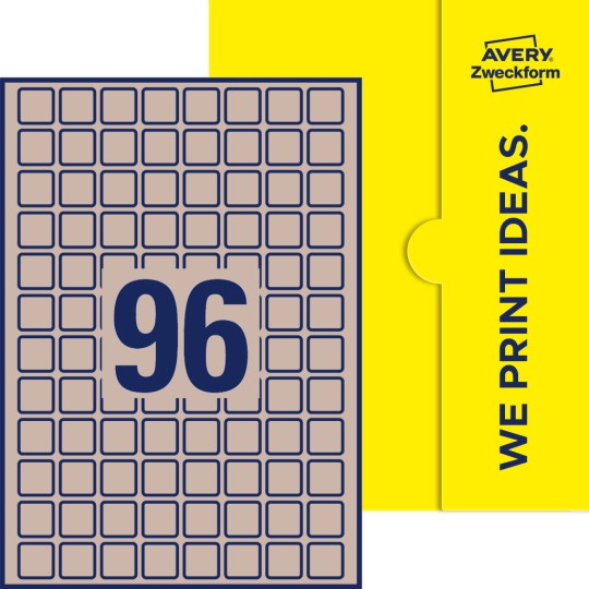 96 st. etiketter per ark.