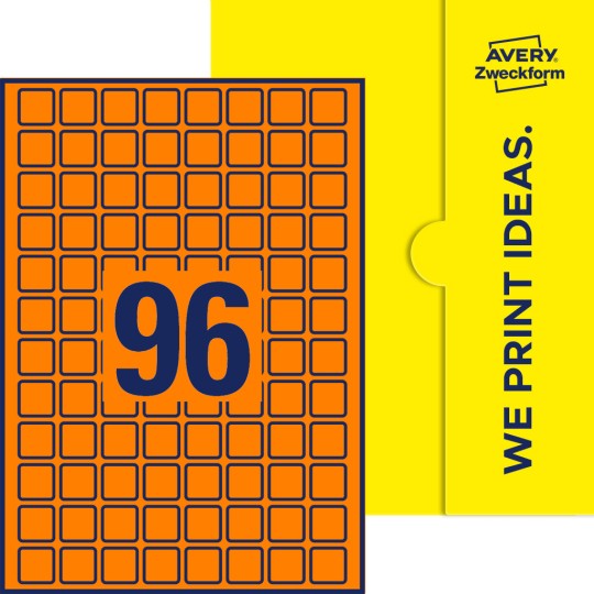 96 st. etiketter per ark.