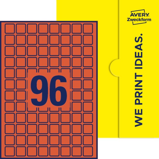 96 st. etiketter per ark.
