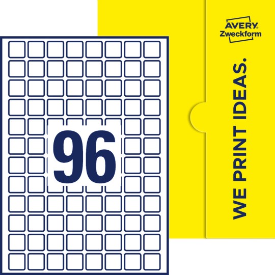 96 st. etiketter per ark.