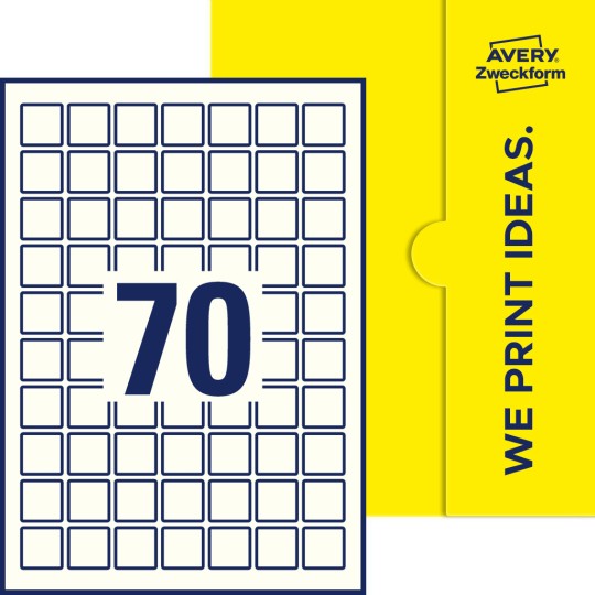 70 st. etiketter per ark.