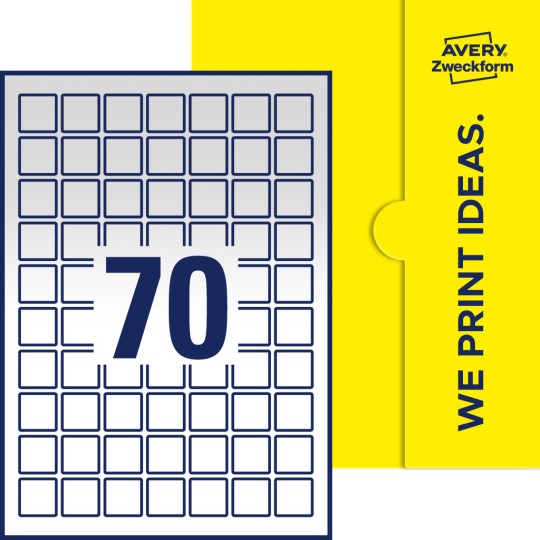 70 st. etiketter per ark.
