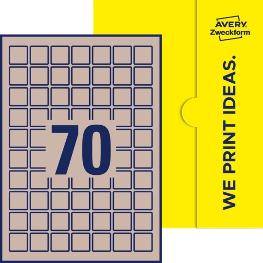 70 st. etiketter per ark.