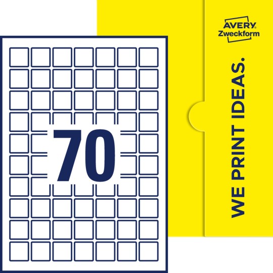 70 st. etiketter per ark.