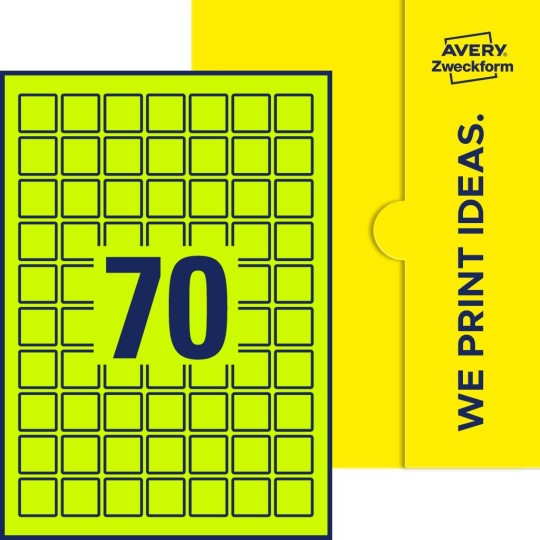 70 st. etiketter per ark.