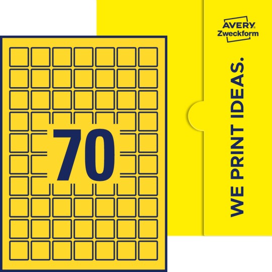 70 st. etiketter per ark.