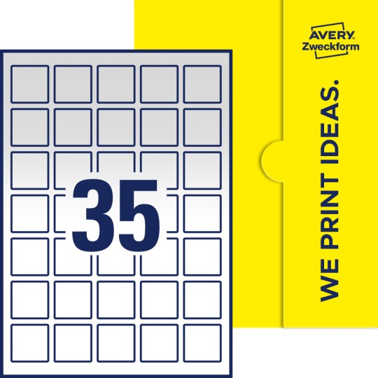 35 st. etiketter per ark.