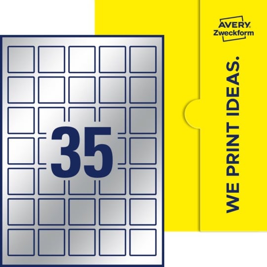 35 st. etiketter per ark.
