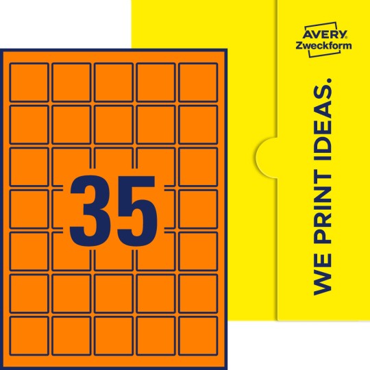 35 st. etiketter per ark.