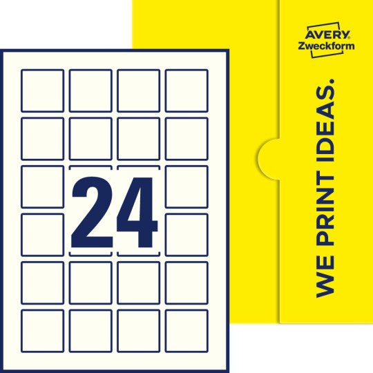 24 st. etiketter per ark.