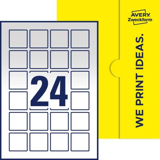24 st. etiketter per ark.
