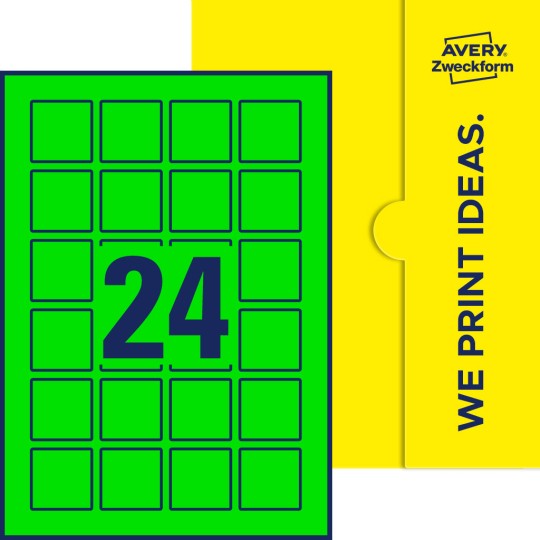 24 st. etiketter per ark.
