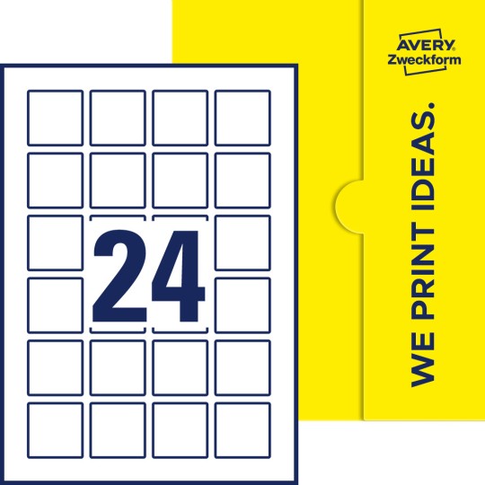 24 st. etiketter per ark.