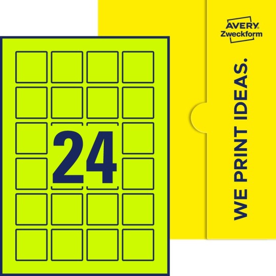 24 st. etiketter per ark.