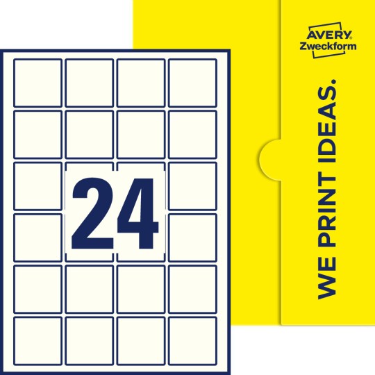 24 st. etiketter per ark.