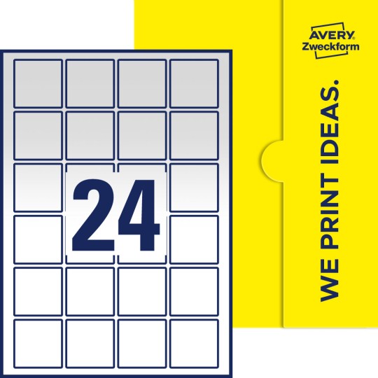 24 st. etiketter per ark.