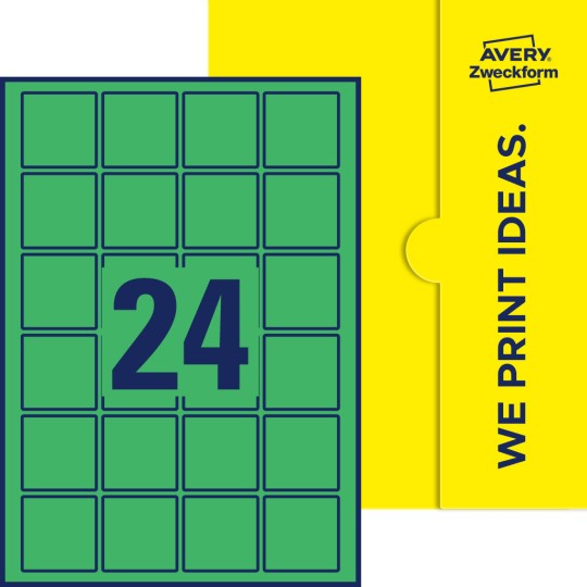 24 st. etiketter per ark.