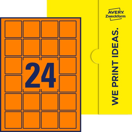 24 st. etiketter per ark.
