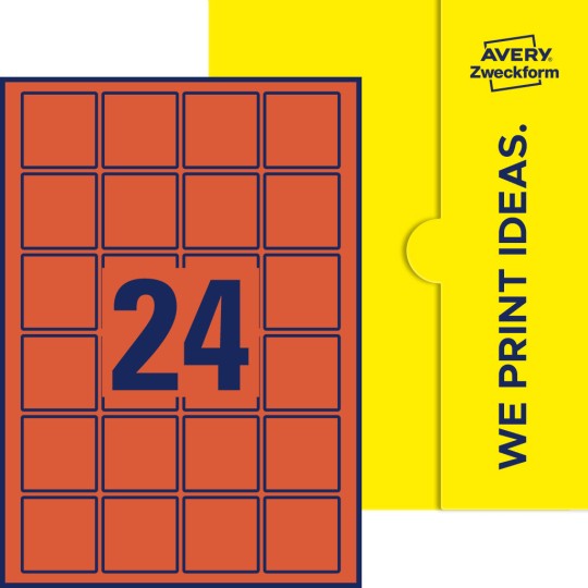 24 st. etiketter per ark.