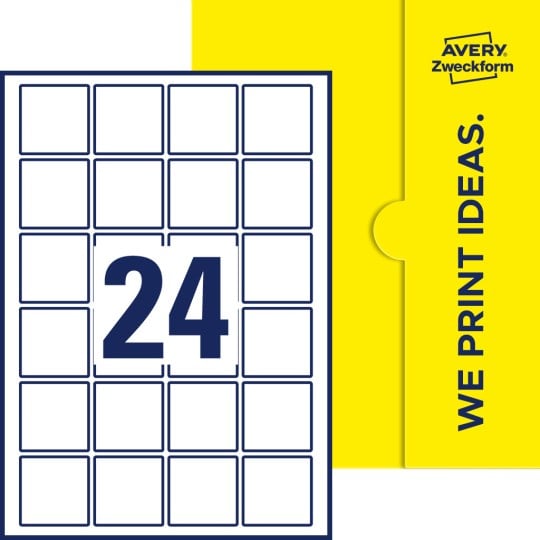 24 st. etiketter per ark.