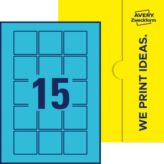 15 st. etiketter per ark.
