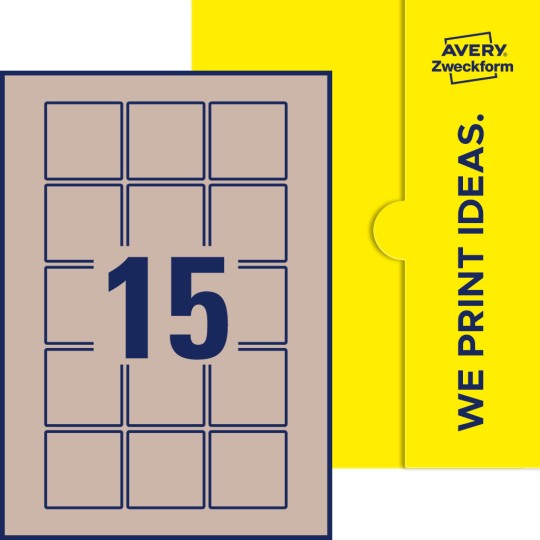 15 st. etiketter per ark.