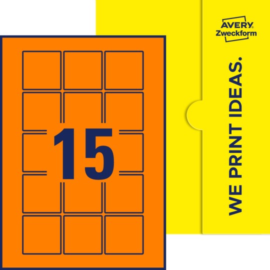 15 st. etiketter per ark.