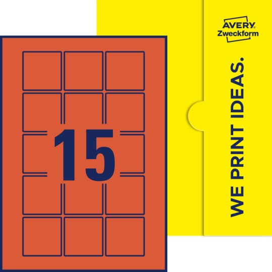 15 st. etiketter per ark.