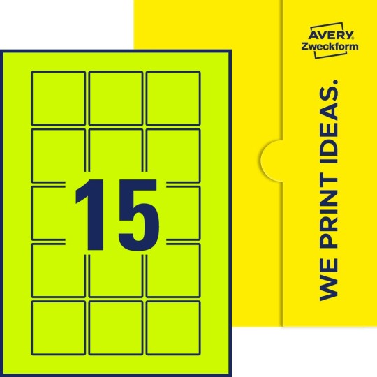 15 st. etiketter per ark.