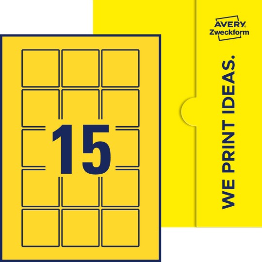 15 st. etiketter per ark.