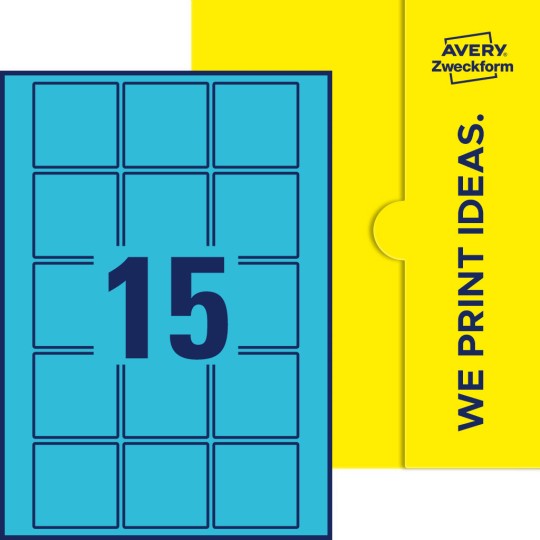 15 st. etiketter per ark.