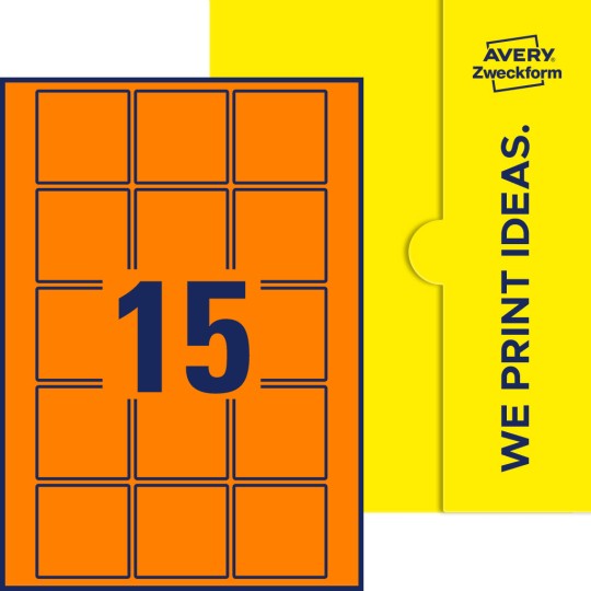 15 st. etiketter per ark.
