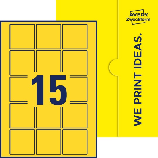 15 st. etiketter per ark.