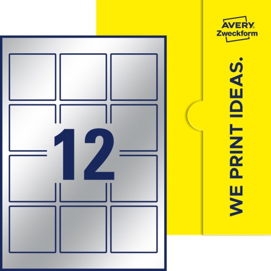 12 st. etiketter per ark.
