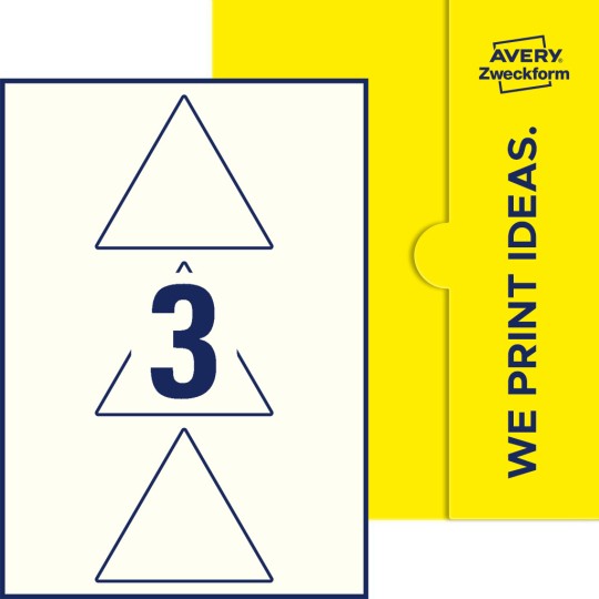 3 st. etiketter per ark.
