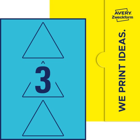 3 st. etiketter per ark.
