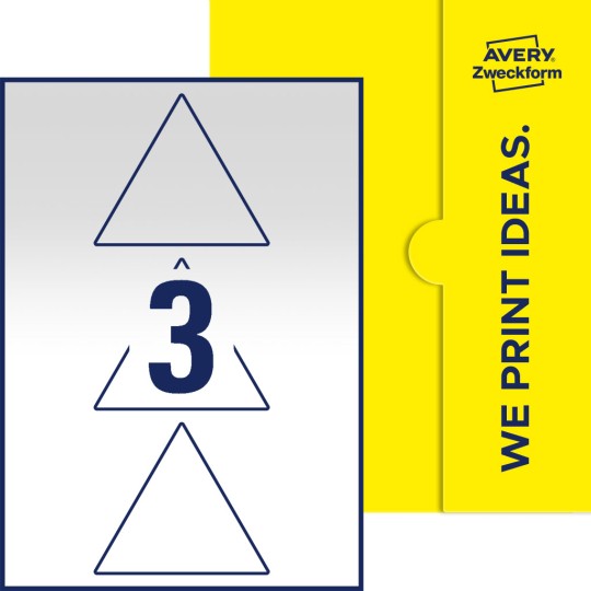 3 st. etiketter per ark.