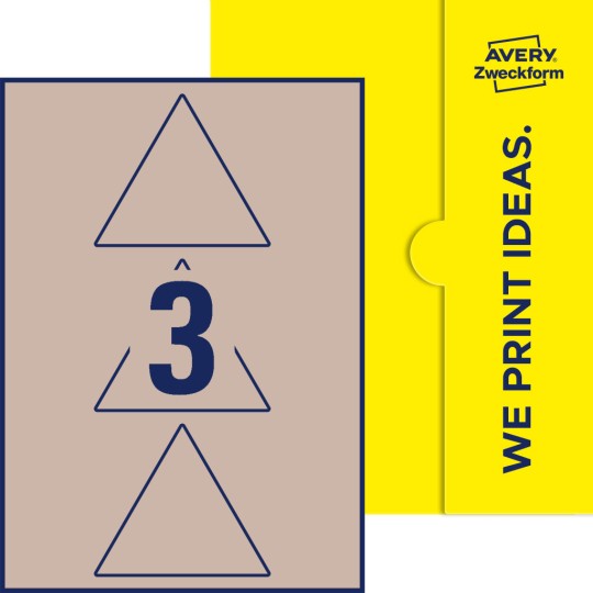 3 st. etiketter per ark.