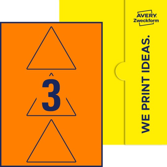 3 st. etiketter per ark.