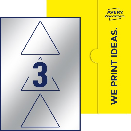 3 st. etiketter per ark.
