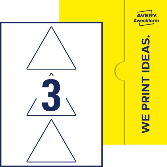 3 st. etiketter per ark.