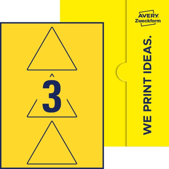 3 st. etiketter per ark.