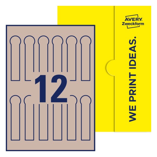 12 st. etiketter per ark. - Förseglingsetiketter, 25 x 105 mm (20 mm strimmel)