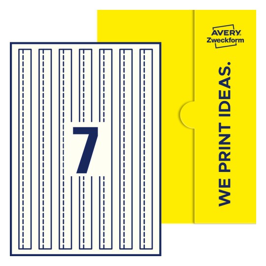 7 st. etiketter per ark. - Förseglingsetiketter, 277 x 17 mm