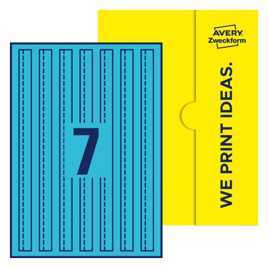 7 st. etiketter per ark. - Förseglingsetiketter, 277 x 17 mm